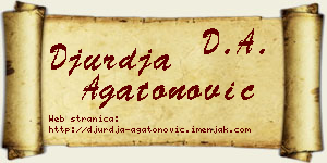 Đurđa Agatonović vizit kartica